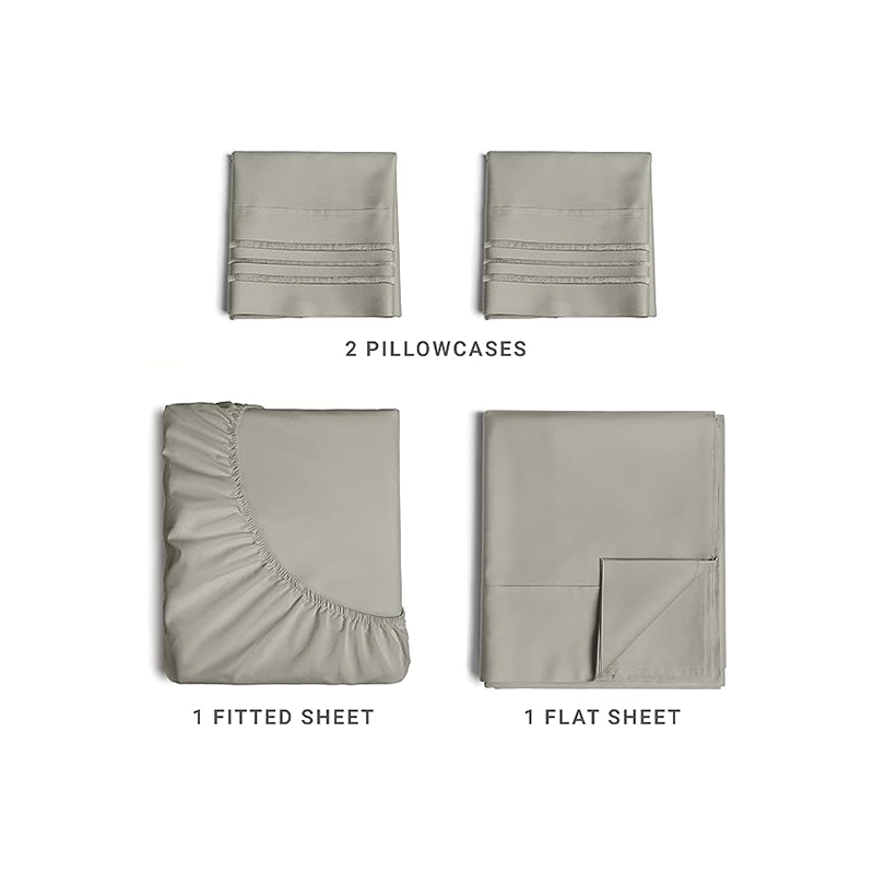D00001 microfiber 4PCS bileog leaba leagtha