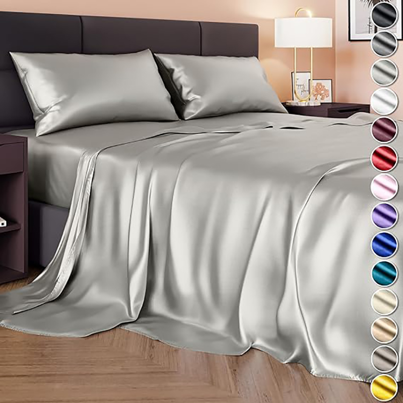 D00002 satin 4PCS bileog leaba leagtha